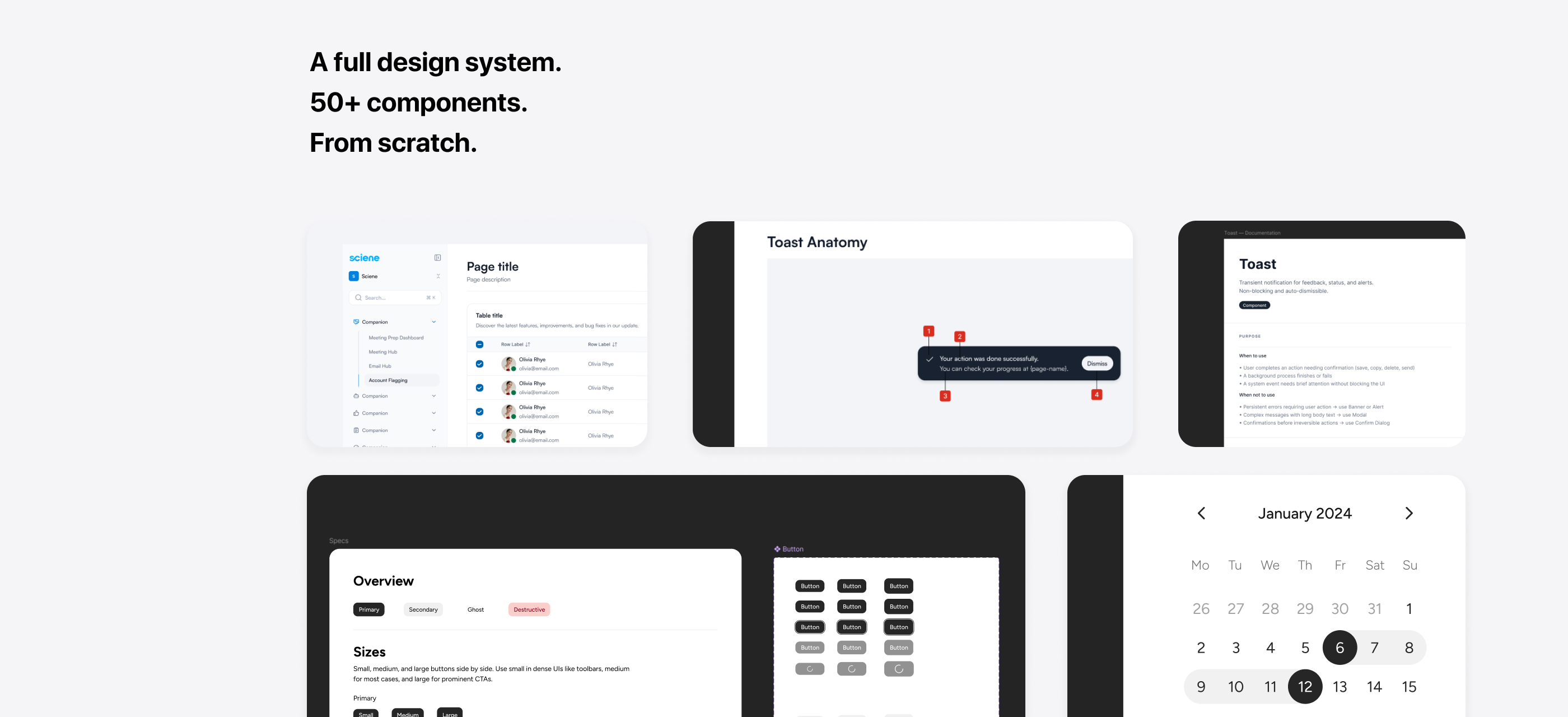 Sciene design system: tokens and component library